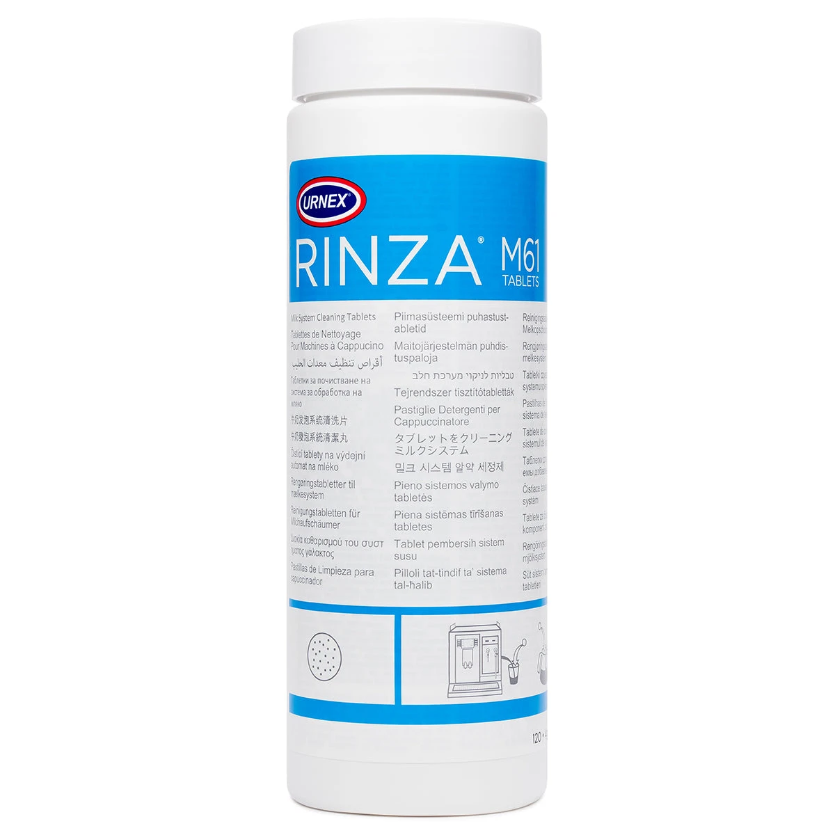 Urnex Rinza M61 Acid Formula Milk Cleaning Tablets 120ct 3 Urnex Rinza M61 Acid Formula Milk Cleaning Tablets 120ct