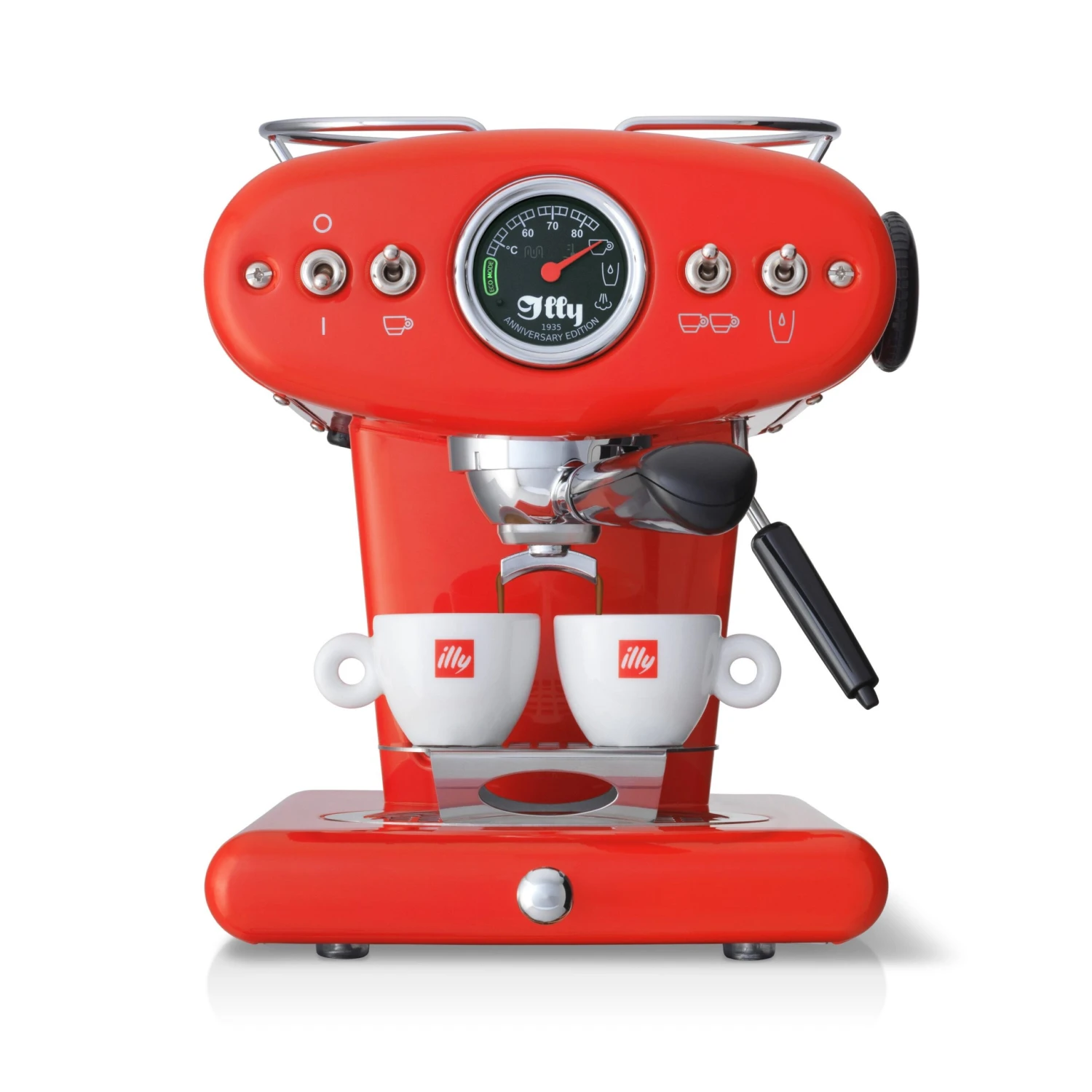 Illy X1 Anniversary E.S.E. Pod & Ground Coffee Machine - Red 6 Illy X1 Anniversary E.S.E. Pod & Ground Coffee Machine - Red - Image 4