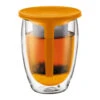 Bodum 12oz Tea For One With Strainer In Orange 1 Bodum 12oz Tea For One With Strainer In Orange -Coffee Supplies Store 5399 original bodum 12oz tea for one with strainer orange 2