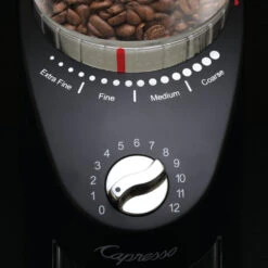 Capresso Infinity Plus Conical Burr Coffee Grinder In Black 15 Capresso Infinity Plus Conical Burr Coffee Grinder In Black -Coffee Supplies Store 570.01InfinityPlusDialHR