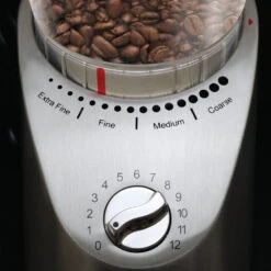 Capresso Infinity Plus Conical Burr Coffee Grinder In Metal 15 Capresso Infinity Plus Conical Burr Coffee Grinder In Metal -Coffee Supplies Store 575.05InfinityPlusControlsHR