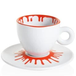 Illy Art Collection Ai Weiwei Set Of 4 Cappuccino Cups 19 Illy Art Collection Ai Weiwei Set Of 4 Cappuccino Cups -Coffee Supplies Store AiWeiwei CappuccinoRed