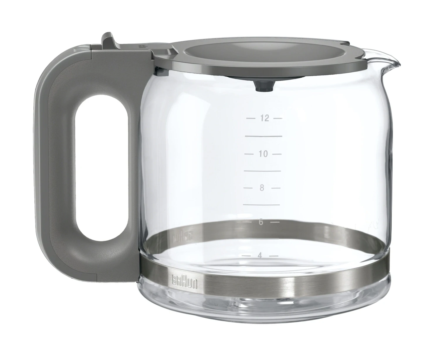 Braun BrewSense 12-Cup Replacement Glass Carafe - Grey 3 Braun BrewSense 12-Cup Replacement Glass Carafe - Grey