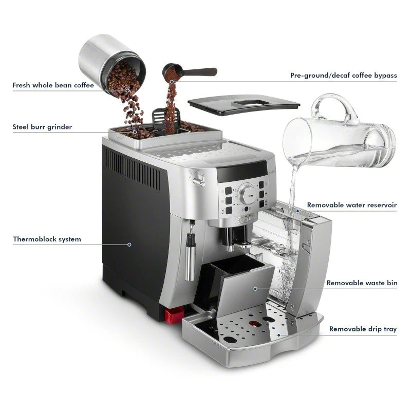 Delonghi ECAM22110SB Magnifica XS Super-Automatic Espresso Machine 8 Delonghi ECAM22110SB Magnifica XS Super-Automatic Espresso Machine - Image 6