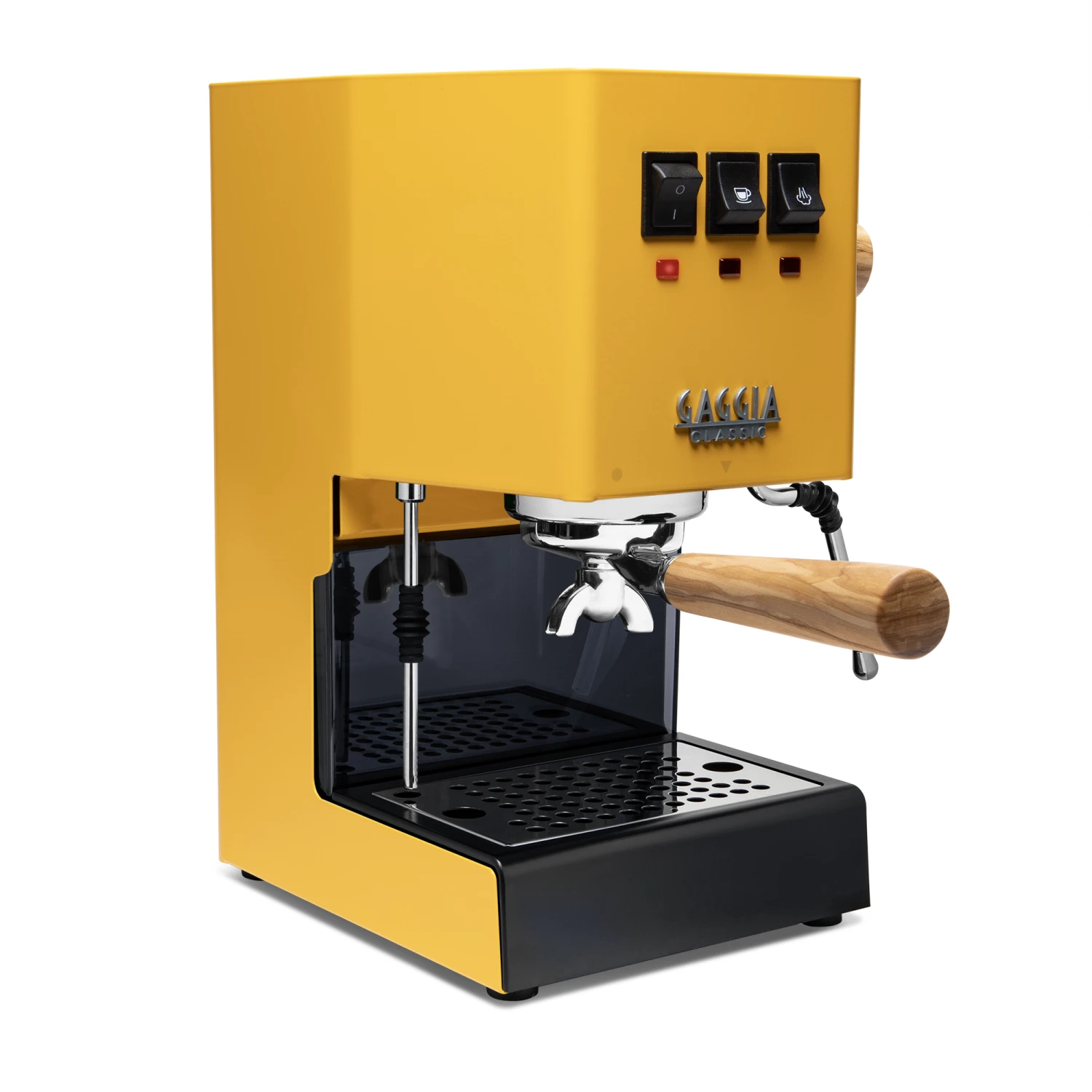 Gaggia Classic Evo Pro Espresso Machine In Sunshine Yellow With Olive Wood 4 Gaggia Classic Evo Pro Espresso Machine In Sunshine Yellow With Olive Wood - Image 2
