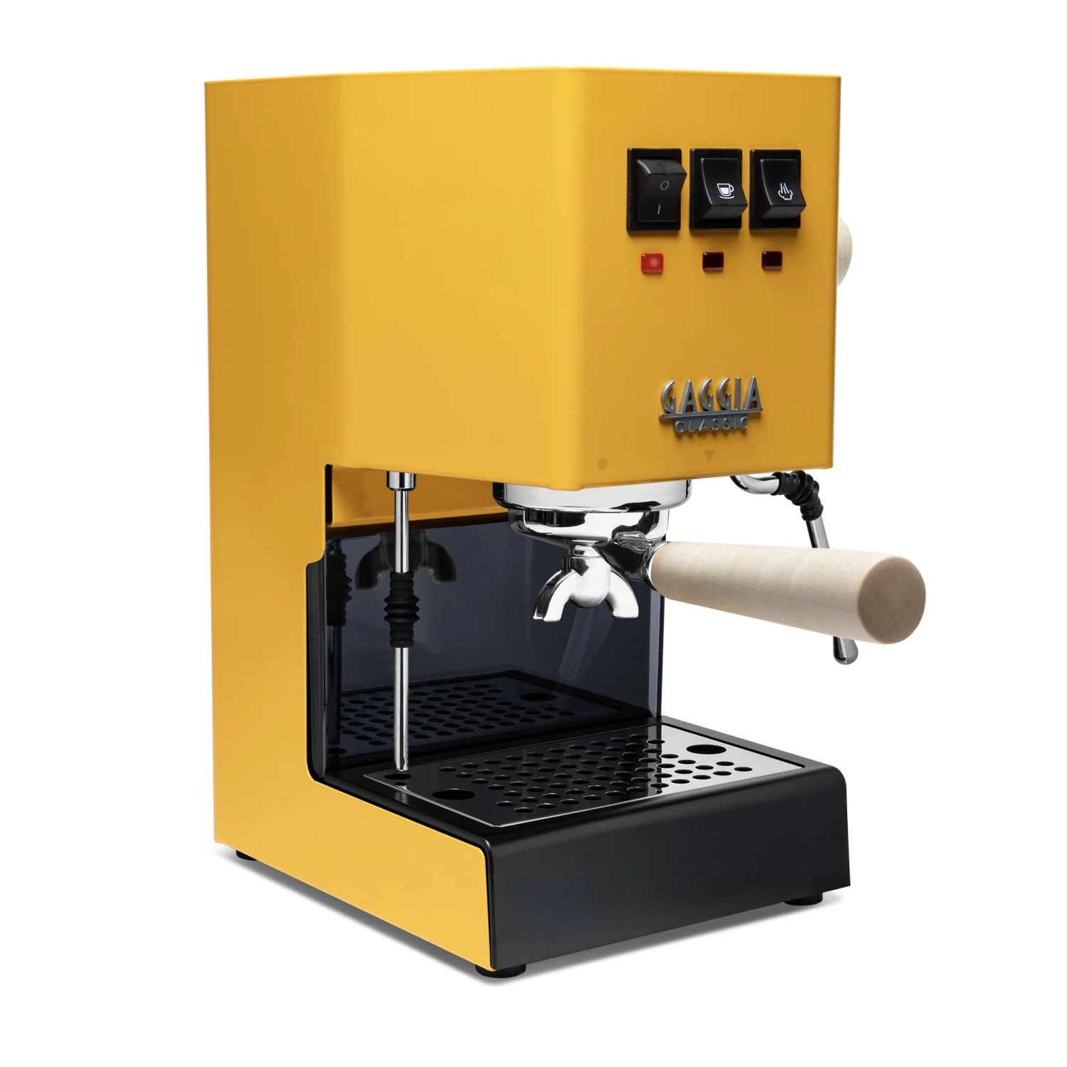 Gaggia Classic Evo Pro Espresso Machine In Sunshine Yellow With Tiger Maple 4 Gaggia Classic Evo Pro Espresso Machine In Sunshine Yellow With Tiger Maple - Image 2
