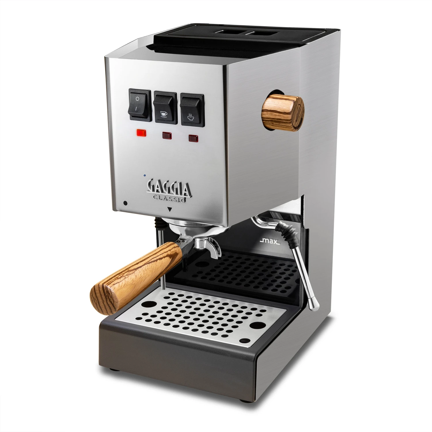 Gaggia Classic Pro In Stainless Steel - Zebra Wood 3 Gaggia Classic Pro In Stainless Steel - Zebra Wood