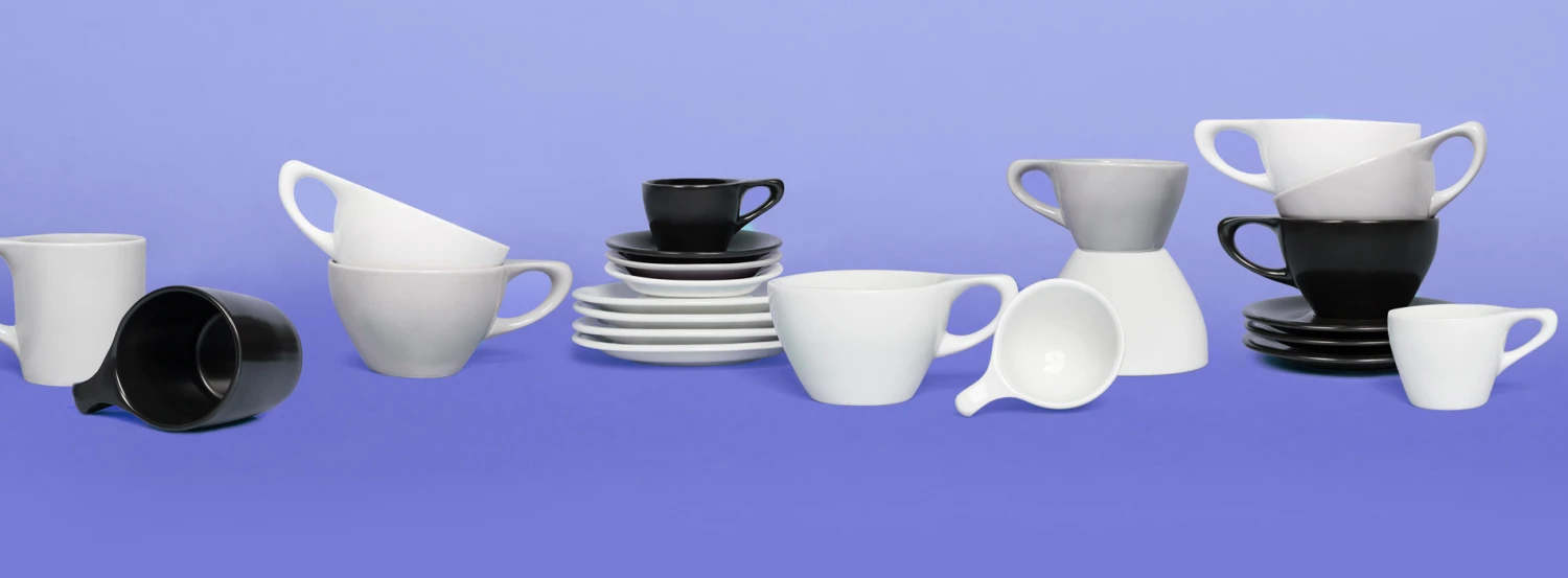 NotNeutral Cappuccino Cup And Saucer - White 5 NotNeutral Cappuccino Cup And Saucer - White - Image 3