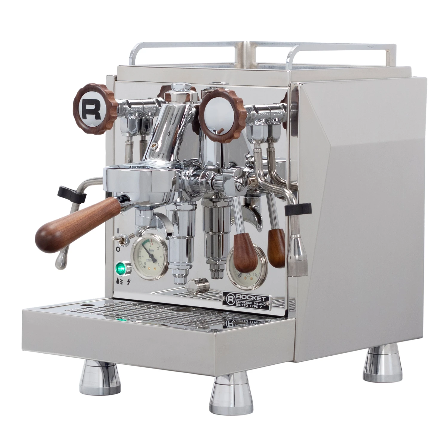 Rocket Espresso Giotto Cronometro V Espresso Machine - Walnut Accents 3 Rocket Espresso Giotto Cronometro V Espresso Machine - Walnut Accents