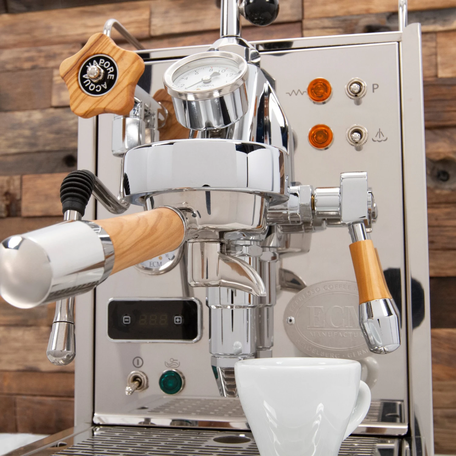 ECM Classika PID Espresso Machine With Flow Control - Olive Wood 7 ECM Classika PID Espresso Machine With Flow Control - Olive Wood - Image 5