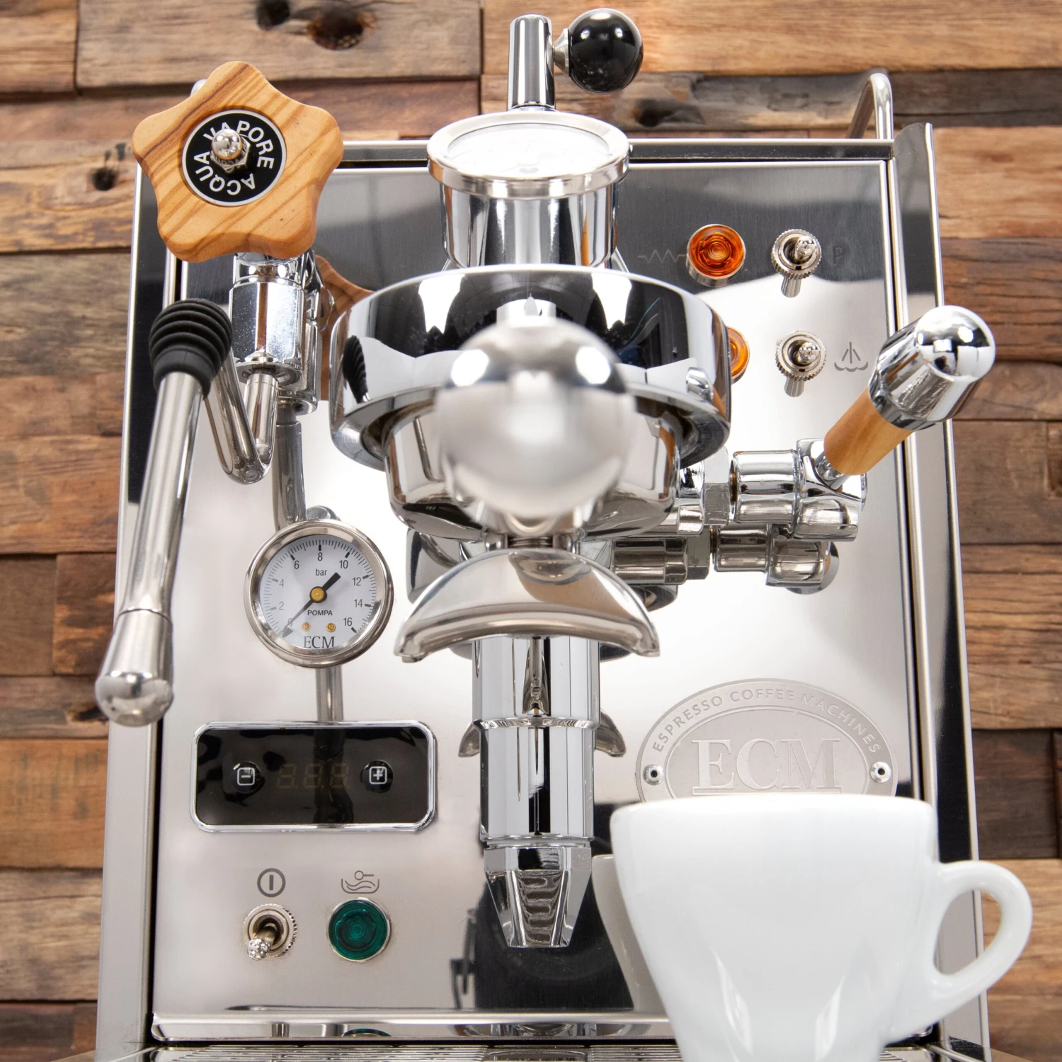 ECM Classika PID Espresso Machine With Flow Control - Olive Wood 9 ECM Classika PID Espresso Machine With Flow Control - Olive Wood - Image 7