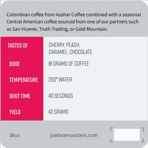 Joe Bean Espresso Blend 5 Joe Bean Espresso Blend - Image 3