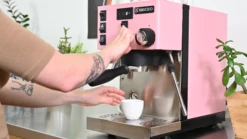 Rancilio Silvia Pro X Dual Boiler Espresso Machine In Pink 21 Rancilio Silvia Pro X Dual Boiler Espresso Machine In Pink -Coffee Supplies Store PinkMachineShot2