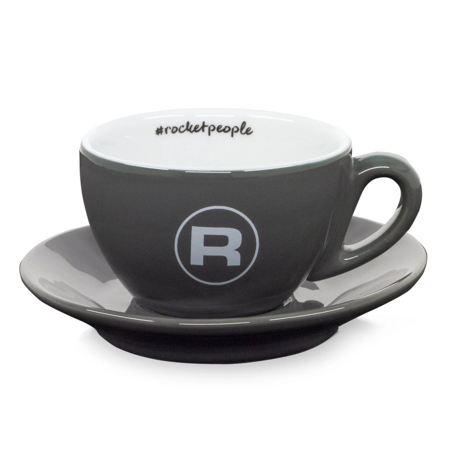 Rocket Espresso 6 Piece Cappuccino Cup And Saucer Set - Grey 4 Rocket Espresso 6 Piece Cappuccino Cup And Saucer Set - Grey - Image 2