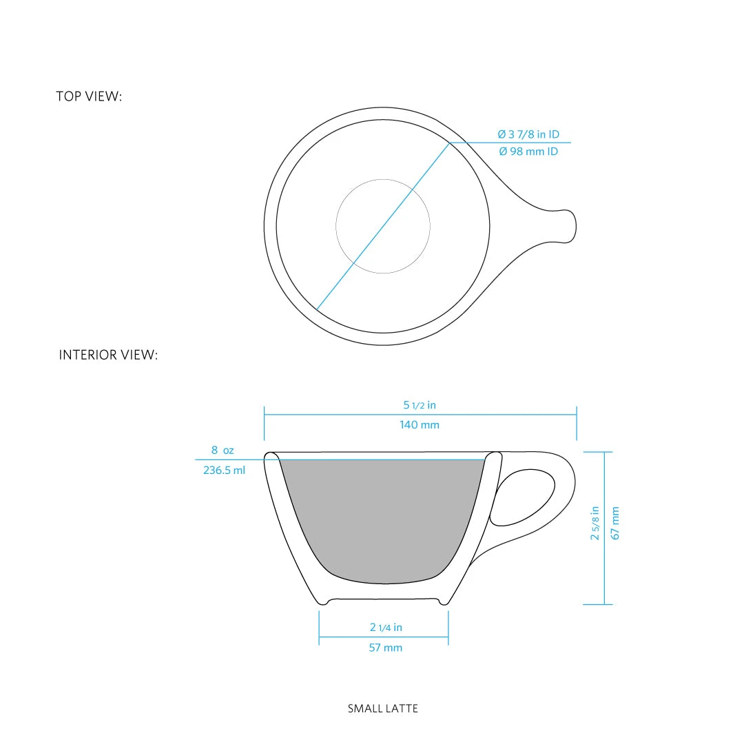 NotNeutral Small Latte Cup And Saucer - White 4 NotNeutral Small Latte Cup And Saucer - White - Image 2