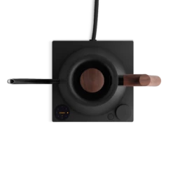 Fellow Stagg EKG Pro 0.9L Pour Over Kettle - Matte Black With Walnut Accents 11 Fellow Stagg EKG Pro 0.9L Pour Over Kettle - Matte Black With Walnut Accents -Coffee Supplies Store StaggEKGPro MatteBlackWalnut TopDown