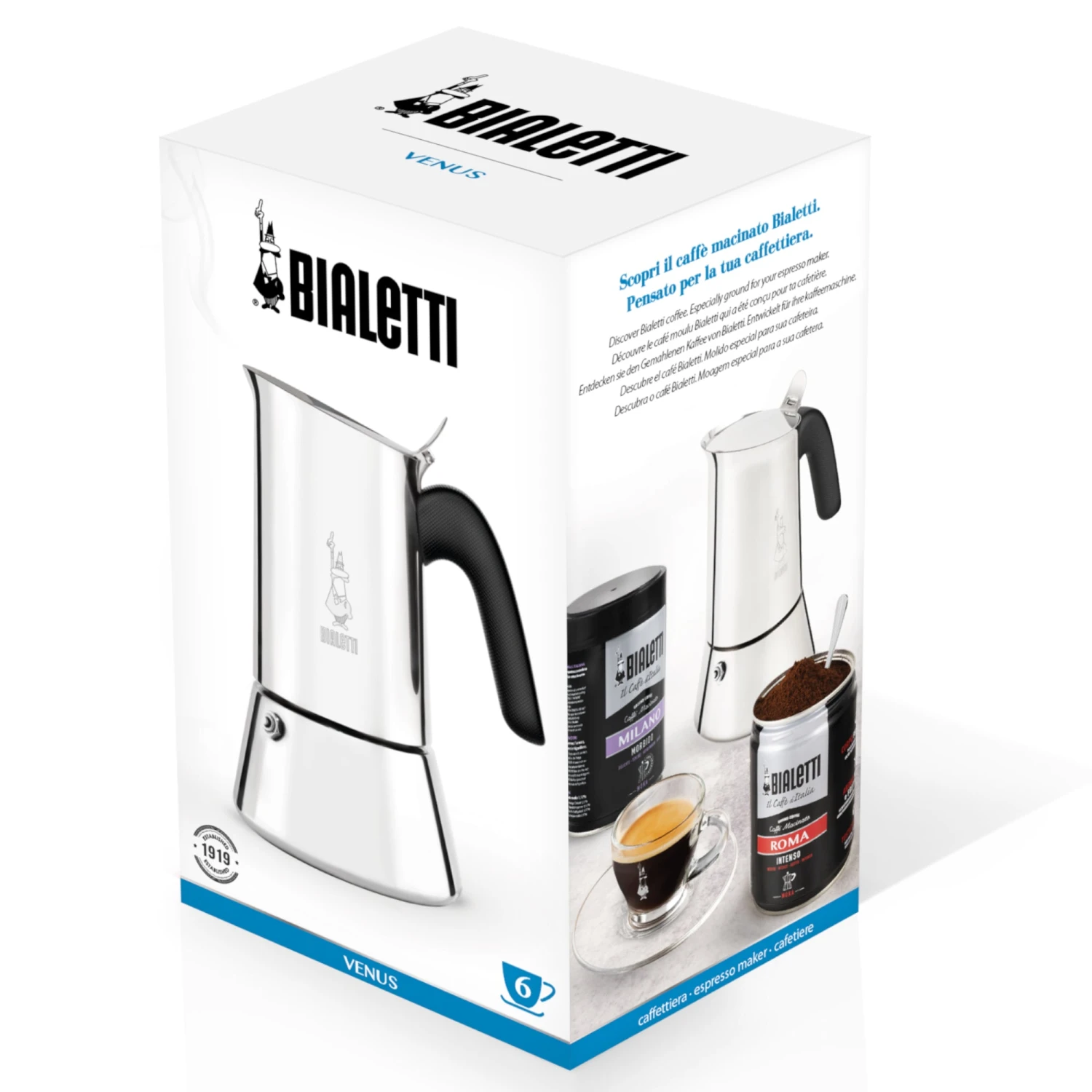 Bialetti Venus 6-Cup Stainless Steel Moka Pot 6 Bialetti Venus 6-Cup Stainless Steel Moka Pot - Image 4