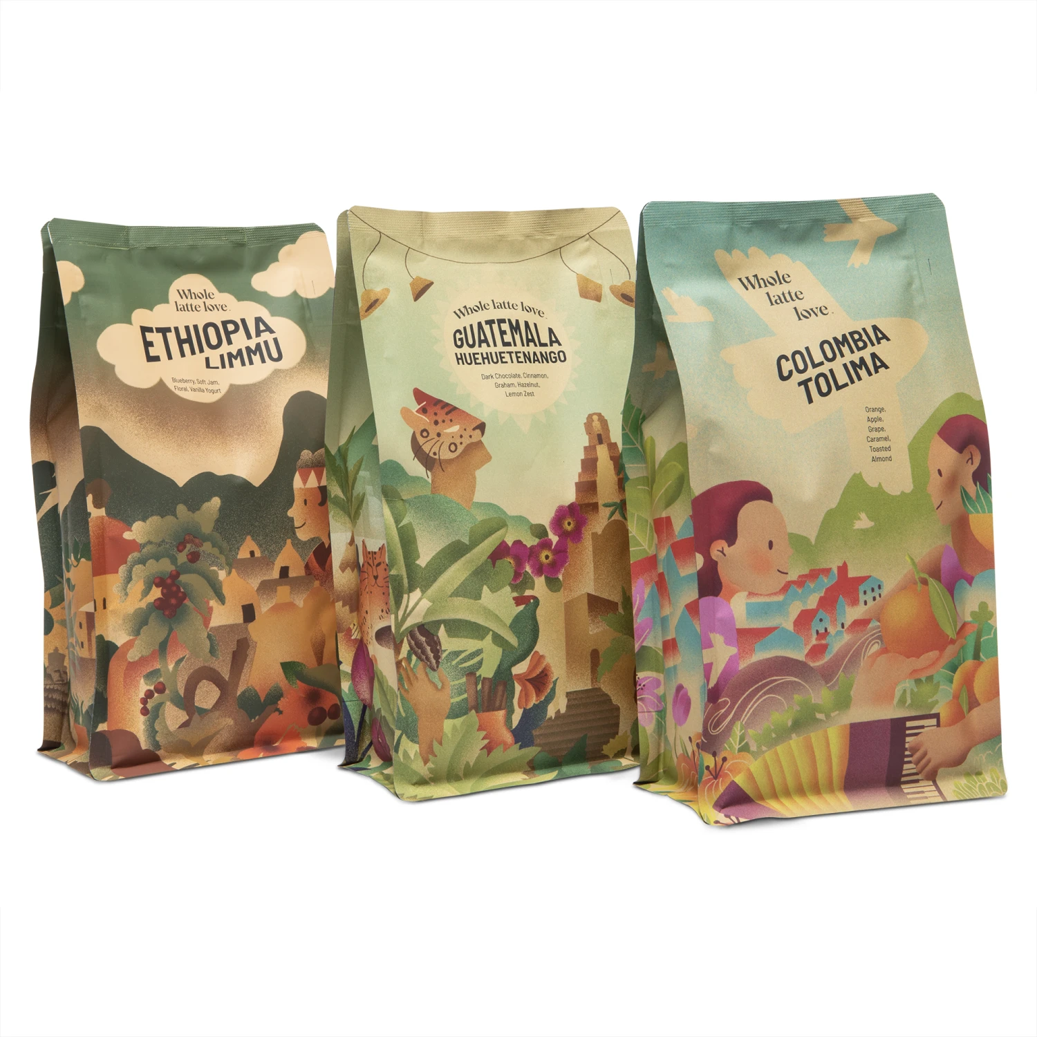 Whole Latte Love Single Origin Coffee Sampler 3 Whole Latte Love Single Origin Coffee Sampler
