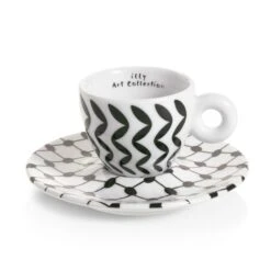 Illy Mona Hatoum Set Of 2 Espresso Cups And Saucers 9 Illy Mona Hatoum Set Of 2 Espresso Cups And Saucers -Coffee Supplies Store blackcup