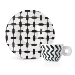 Illy Mona Hatoum Set Of 2 Espresso Cups And Saucers 10 Illy Mona Hatoum Set Of 2 Espresso Cups And Saucers -Coffee Supplies Store blackcup2