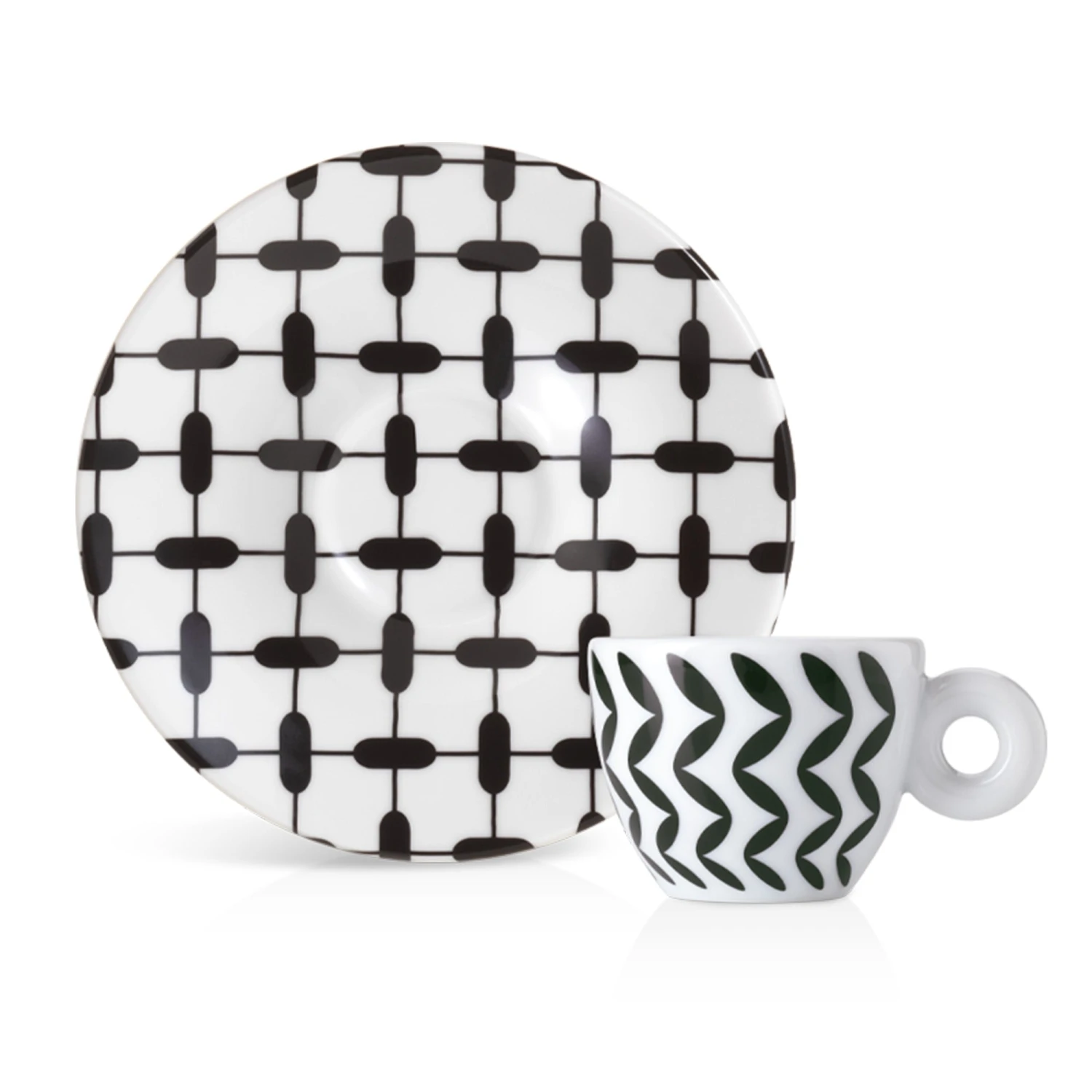 Illy Mona Hatoum Set Of 2 Espresso Cups And Saucers 6 Illy Mona Hatoum Set Of 2 Espresso Cups And Saucers - Image 4