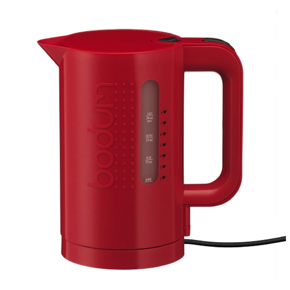 Bodum Bistro 34oz Electric Water Kettle In Red 3 Bodum Bistro 34oz Electric Water Kettle In Red
