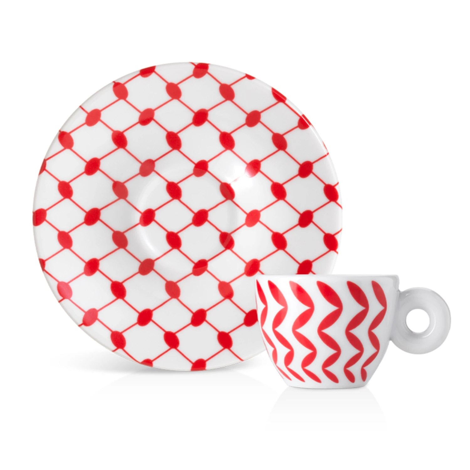 Illy Mona Hatoum Set Of 2 Espresso Cups And Saucers 7 Illy Mona Hatoum Set Of 2 Espresso Cups And Saucers - Image 5
